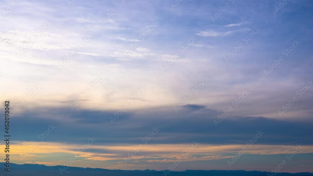 Timelapse of Blue sky with clouds and Sunrise , 4K Sky Time lapse Timelapse of Blue sky with clouds and Sunrise , 4K Sky Time lapse