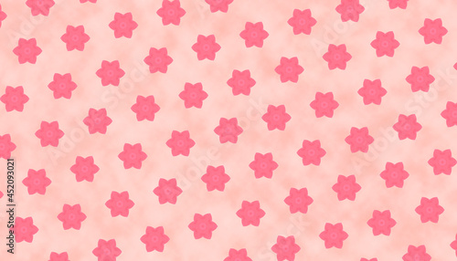 Pink abstract background with star shapes.