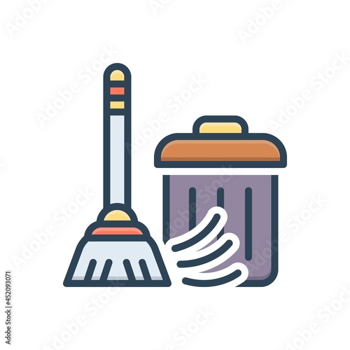 Color illustration icon for clearing