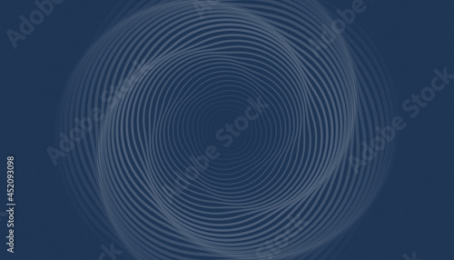Indigo colors abstract background with spiral circles.