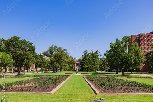 Sunny view of the Bizzell Memorial Library of The University of Oklahoma