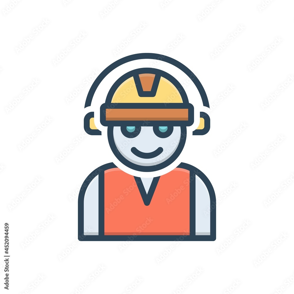 Color illustration icon for marshall