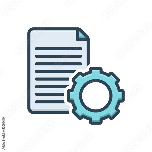 Color illustration icon for indexes