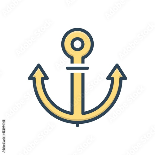 Color illustration icon for navy