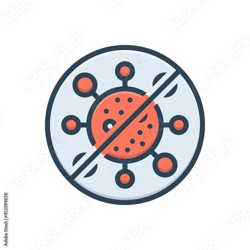 Color illustration icon for elimination