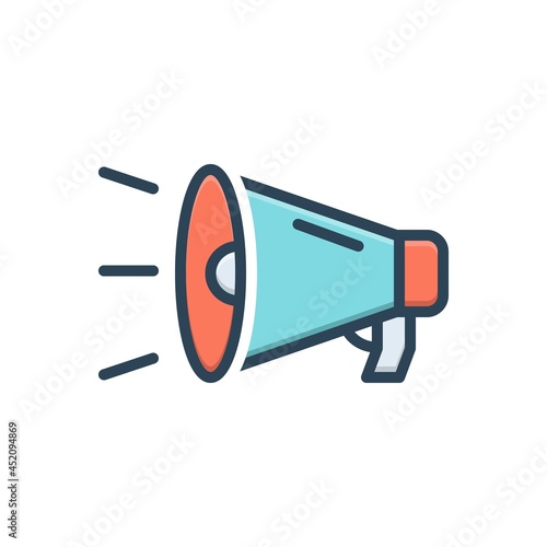 Color illustration icon for advertiser