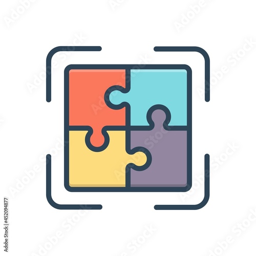 Color illustration icon for allied