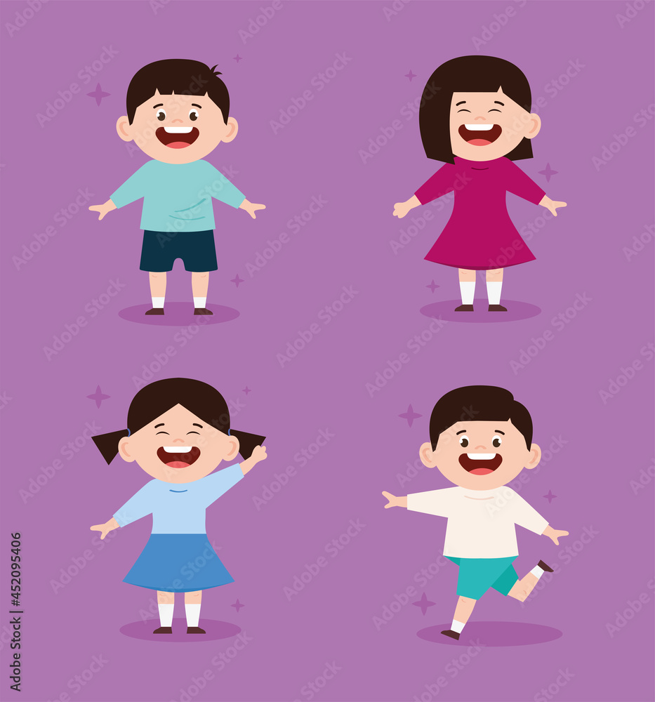 group of happy kids group of happy kids