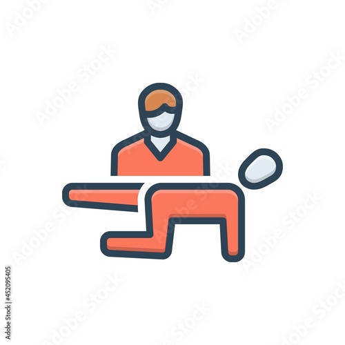 Color illustration icon for trainers