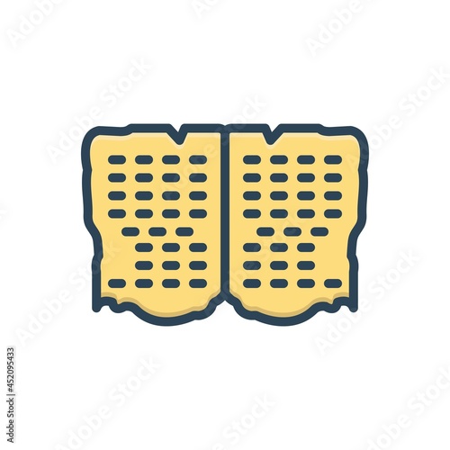 Color illustration icon for centuries
