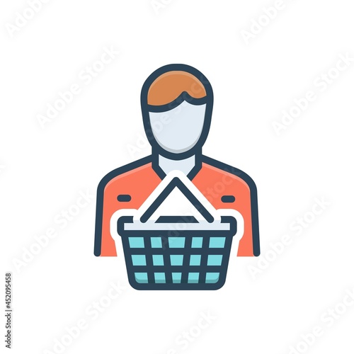 Color illustration icon for consumers
