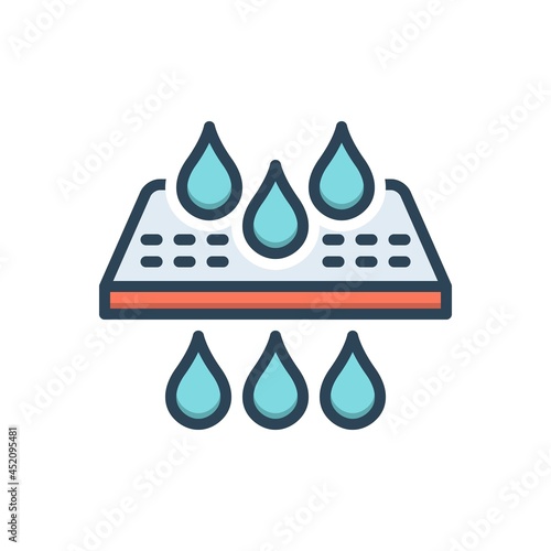 Color illustration icon for filters