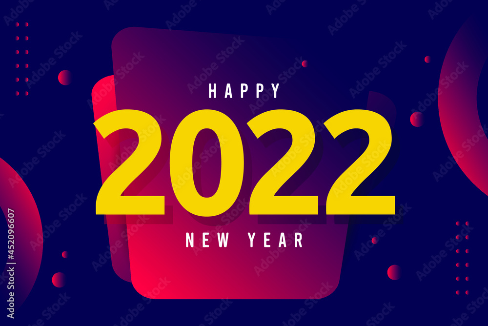 happy new year 2022 banner template.