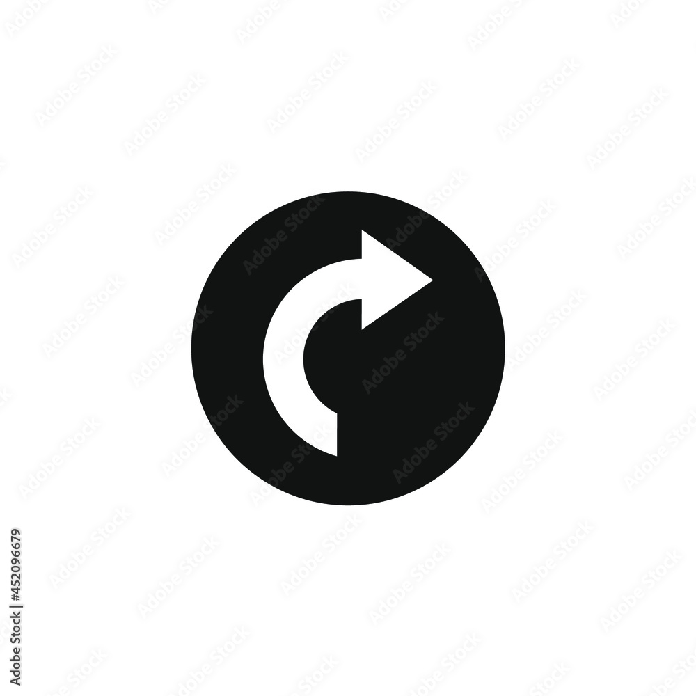 curved arrow facing right in a circle curved arrow facing right in a circle