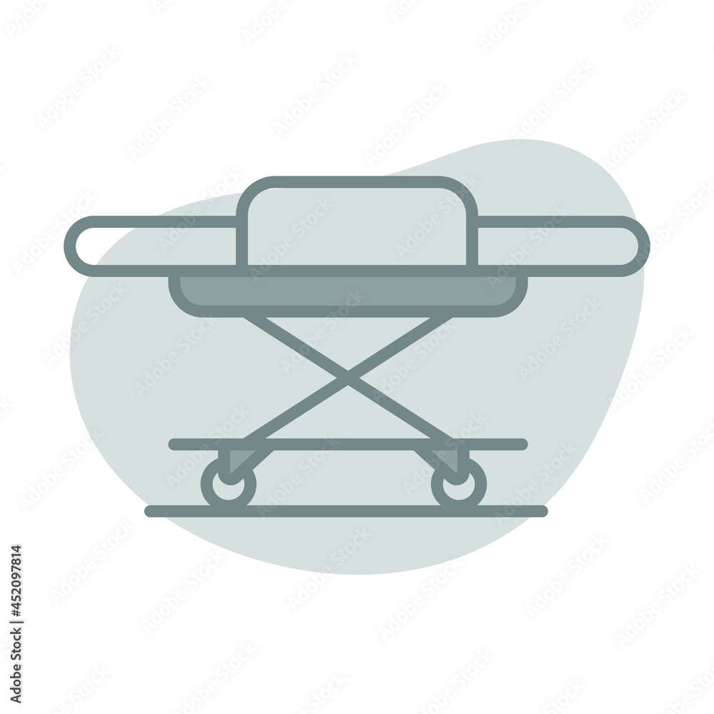 Stretcher Healthcare Medical, vector graphic Illustration Icon. Stretcher Healthcare Medical, vector graphic Illustration Icon.