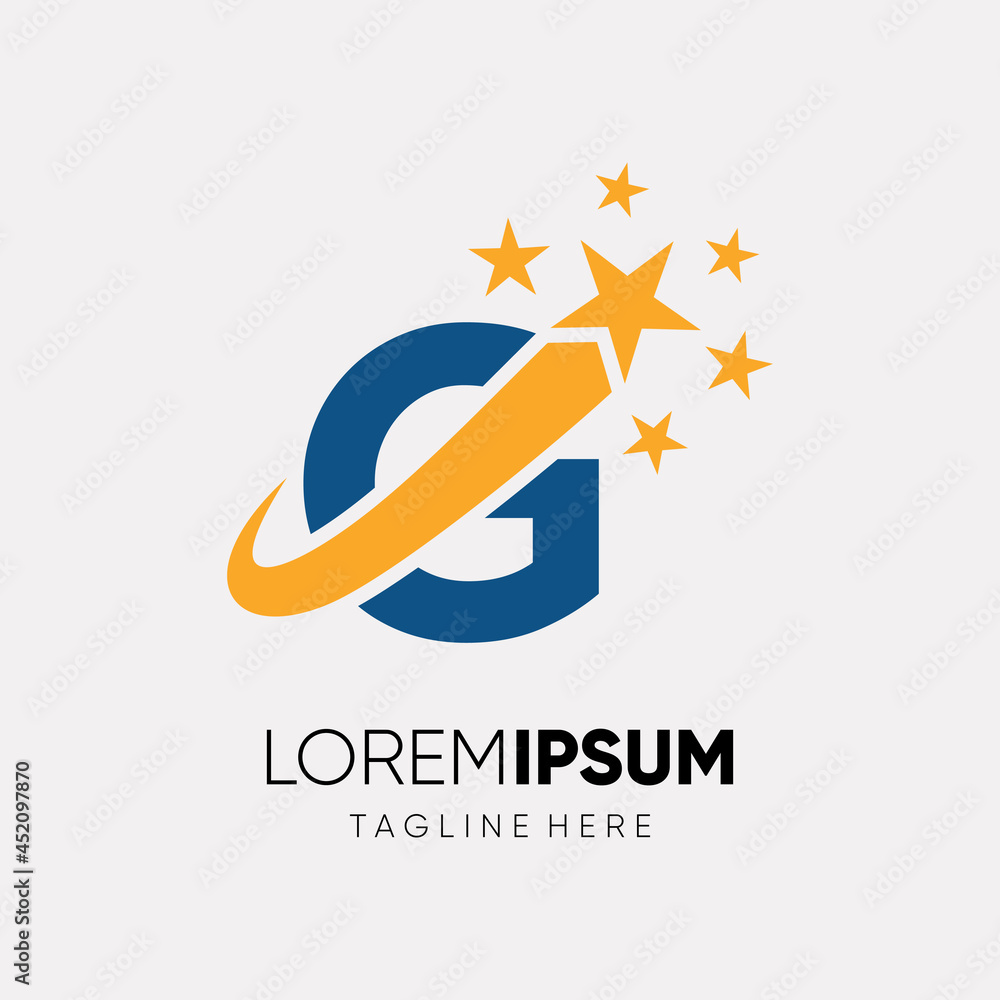 Letter G Star Logo Design Vector Icon Graphic Illustration Stock Vector ...