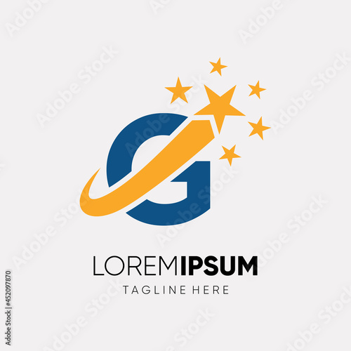 Letter G Star Logo Design Vector Icon Graphic Illustration 