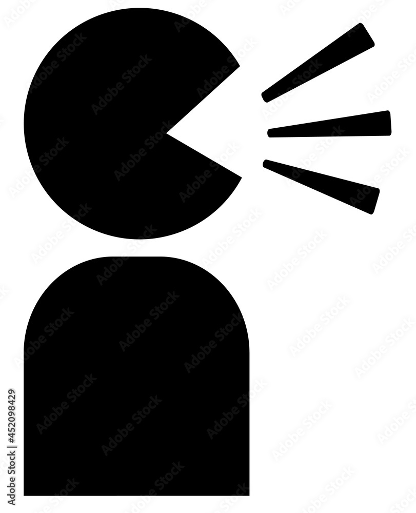 大声 会話 抑えない咳のピクトグラム Stock Vector Adobe Stock 大声 会話 抑えない咳のピクトグラム Stock Vector Adobe Stock