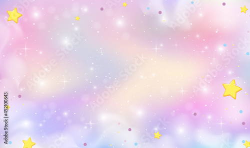 Very beautiful iridescent paper. Fairy background with rainbow mesh. Holographic Foil. Wonderful magic background. Holographic fairy background with magic sparkles, stars and blurs.Vector illustratior