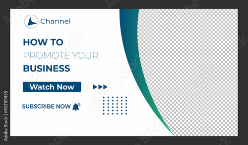 Editable Creative corporate social media web banner and youtube thumbnail template | Youtube live stream video thumbnail for marketing agency | video thumbnail | Youtube thumbnail