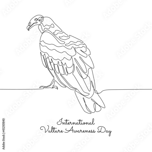 vector graphic of international vulture awareness day good for international vulture awareness day celebration. flat design. flyer design.flat illustration.