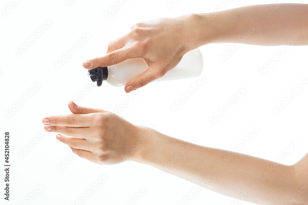 lotion in female hands moisturizing and skin care health lotion in female hands moisturizing and skin care health