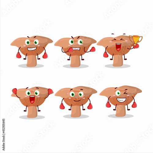 A sporty niscalo boxing athlete cartoon mascot design