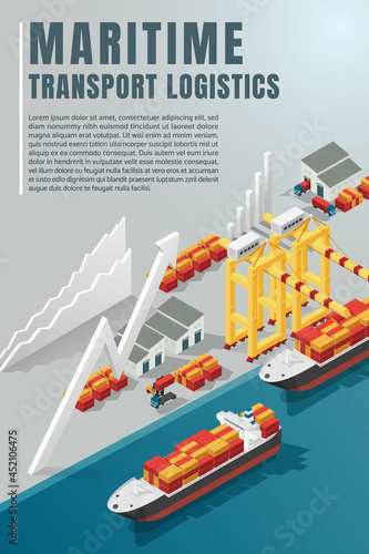 Ocean freight maritime transport logistics.