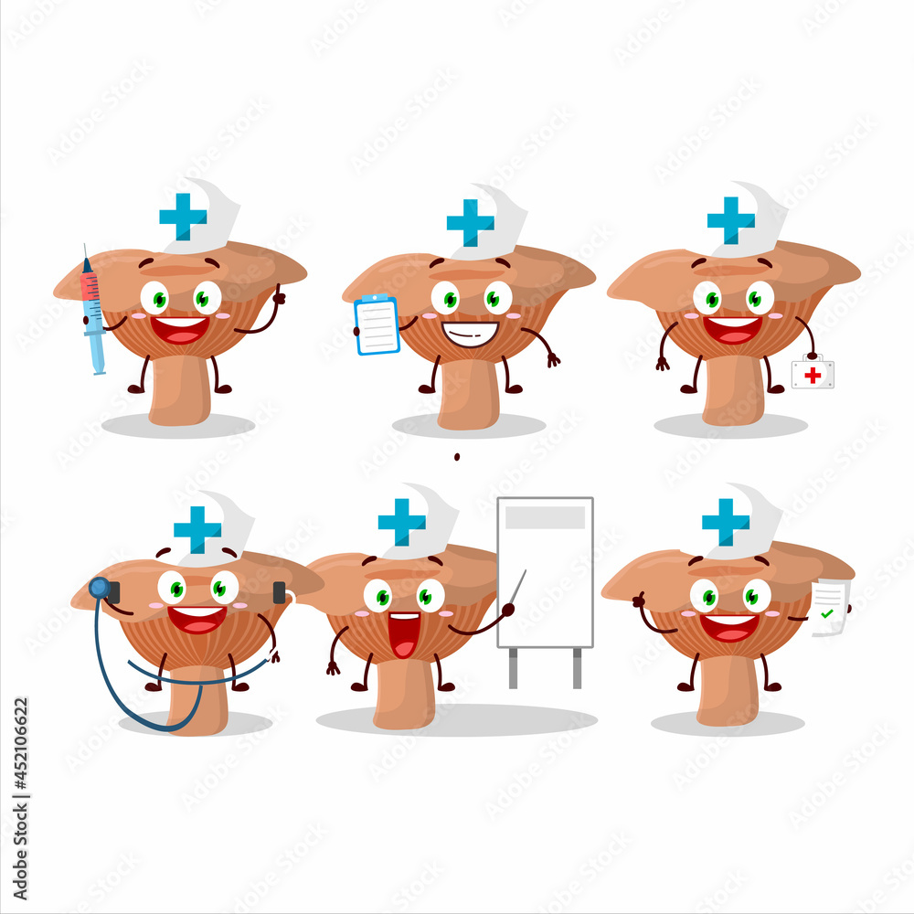 Doctor profession emoticon with niscalo cartoon character