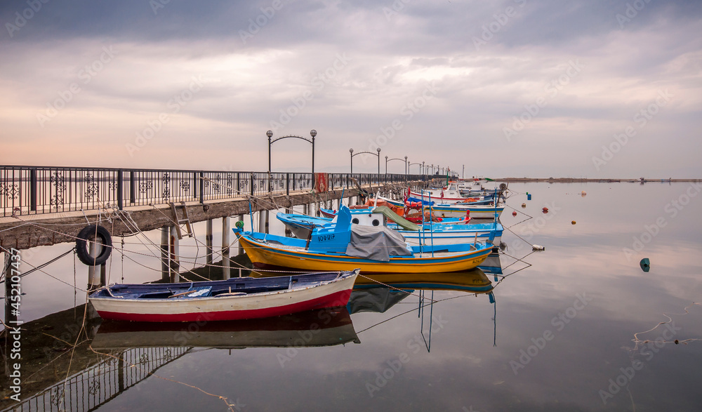 Fishing boats on the Ayvalik harbour