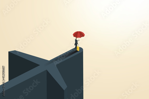 International travel insurance, businessman with travel bag.