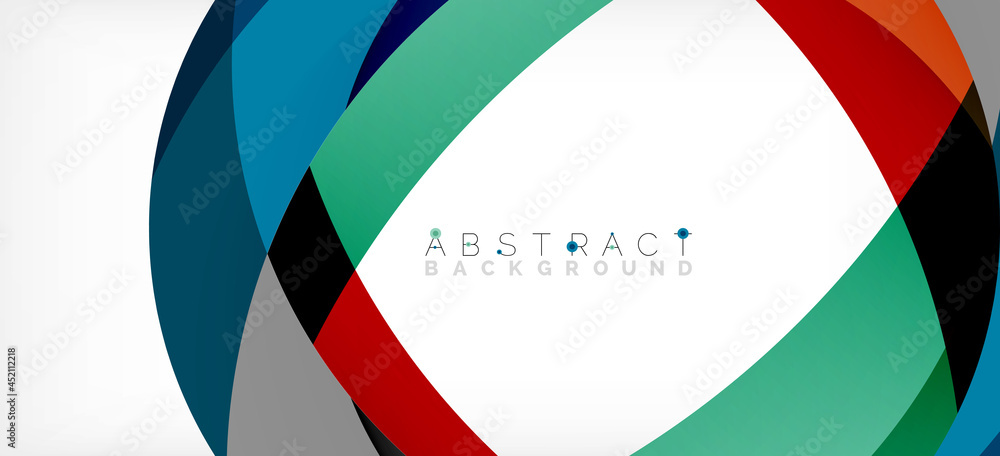 Color circle shapes, minimal geometric background. Trendy dynamic composition. Vector Illustration For Wallpaper, Banner, Background, Landing Page Color circle shapes, minimal geometric background. Trendy dynamic composition. Vector Illustration For Wallpaper, Banner, Background, Landing Page