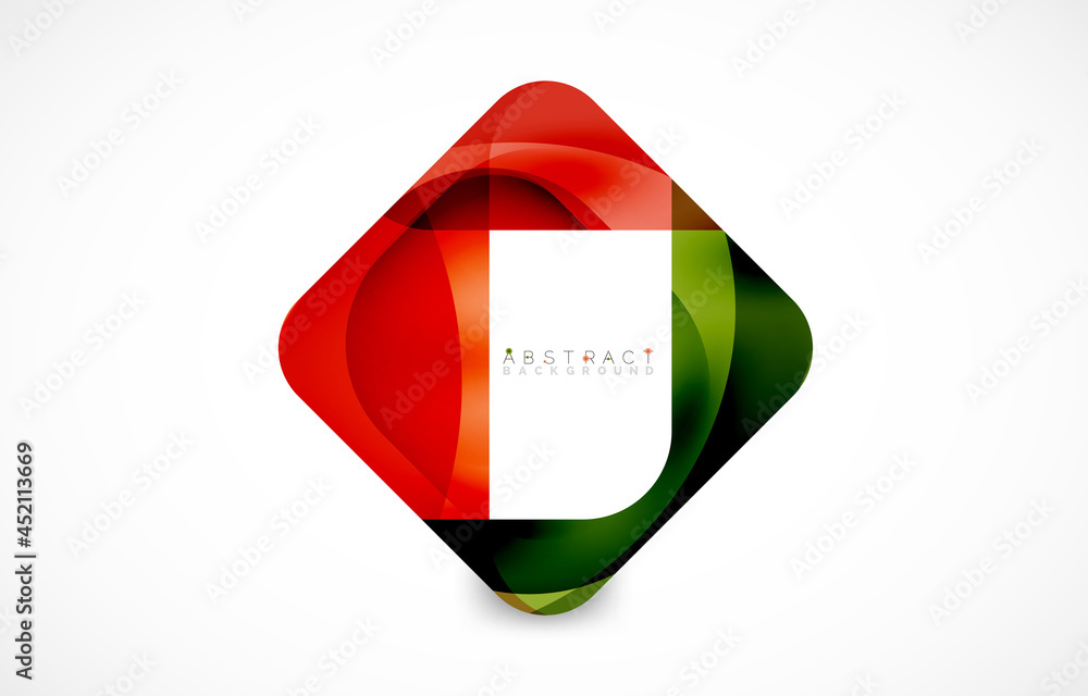 Minimal background. Abstract square shape with round corners created with wavy forms. Vector Illustration For Wallpaper, Banner, Background, Landing Page Minimal background. Abstract square shape with round corners created with wavy forms. Vector Illustration For Wallpaper, Banner, Background, Landing Page