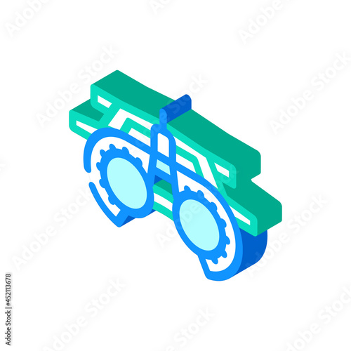 trial frame ophthalmology isometric icon vector. trial frame ophthalmology sign. isolated symbol illustration