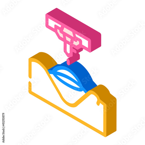 laser correction ophthalmology isometric icon vector. laser correction ophthalmology sign. isolated symbol illustration