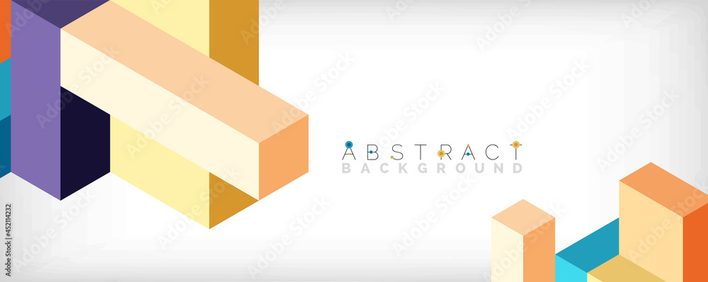 Abstract background. 3d cubes, cubic elements and blocks. Techno or business concept for wallpaper, banner, background, landing page Abstract background. 3d cubes, cubic elements and blocks. Techno or business concept for wallpaper, banner, background, landing page