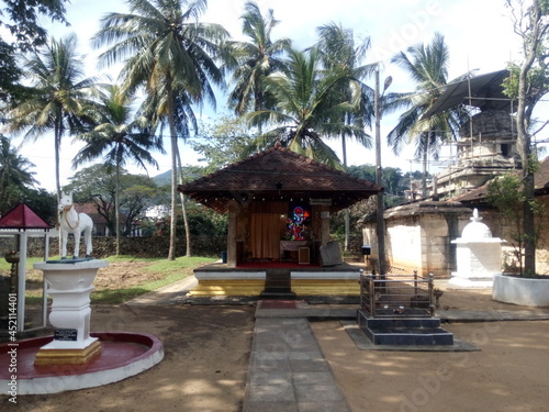 Photograph of the Natha Devalaya premises in front of the Temple of the Tooth in Kandy, Sri Lanka