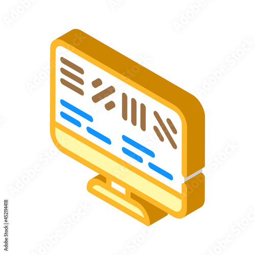 astigmatism test ophthalmology isometric icon vector. astigmatism test ophthalmology sign. isolated symbol illustration