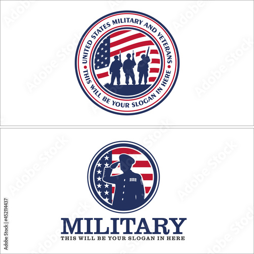 United states military emblem logo design 