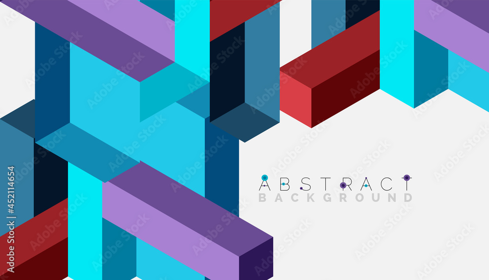 Abstract background. 3d cubes, cubic elements and blocks. Techno or business concept for wallpaper, banner, background, landing page Abstract background. 3d cubes, cubic elements and blocks. Techno or business concept for wallpaper, banner, background, landing page