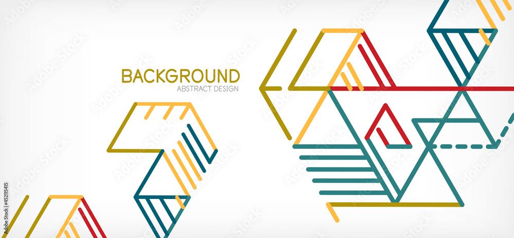 Abstract background. Color lines on white background. Linear abstract composition. Techno or business concept for wallpaper, banner, background, landing page Abstract background. Color lines on white background. Linear abstract composition. Techno or business concept for wallpaper, banner, background, landing page