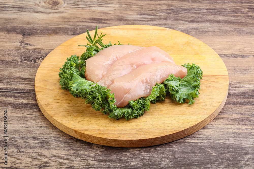 Raw small chicken fillet for cooking Raw small chicken fillet for cooking
