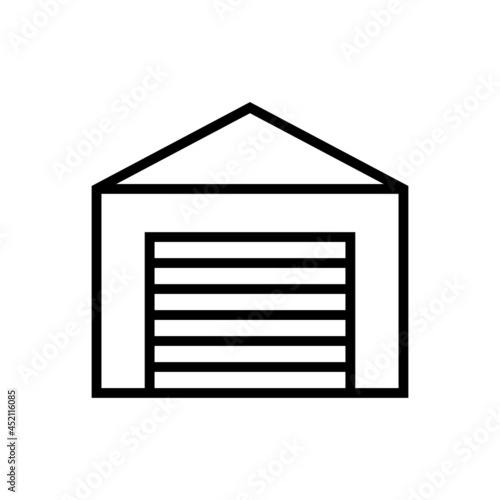 car garage icon on white background