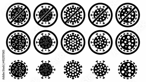 coronavirus icon set, virus icon set vector sign symbol