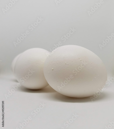 white eggs on a white background