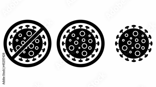 coronavirus icon set, virus icon set vector sign symbol