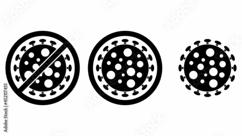 coronavirus icon set, virus icon set vector sign symbol