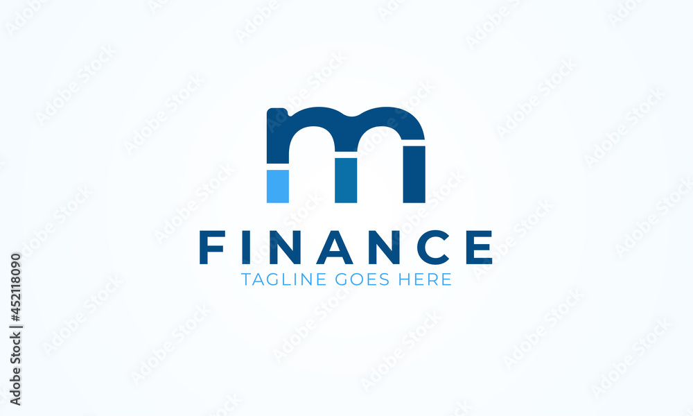 Initial M finance charts Logo. usable for business and company logos, flat design logo template, vector illustration Initial M finance charts Logo. usable for business and company logos, flat design logo template, vector illustration