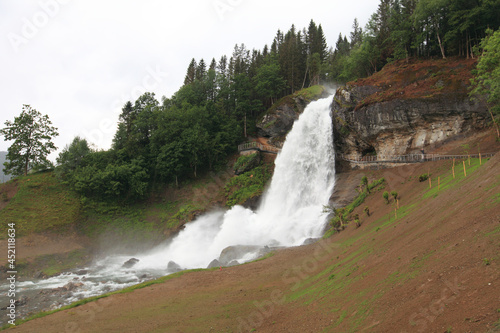 Steinsdalsfossen - the waterfall near Hardangerfjord, Norway