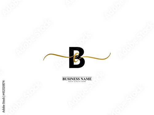 Letter BC Logo, creative bc cb signature logo for wedding, fashion, apparel and clothing brand or any business